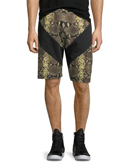 givenchy python-print cotton shorts|givenchy linen shorts.